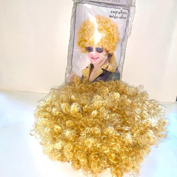 🎃 Suprafro Mega-Afro Blonde Wig by PMG Halloween-Unisex - Picture 2 of 2